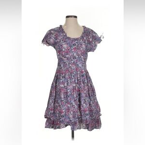 Colin's purple floral ruffle dress, small